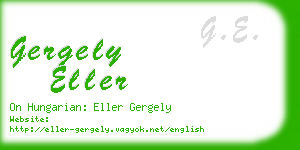 gergely eller business card